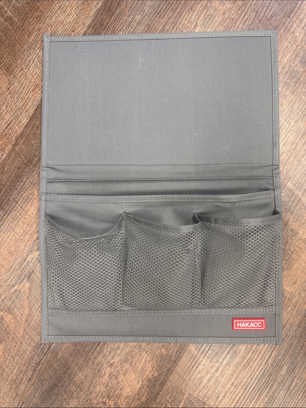 Gray Mesh Pocket Organizer for bedside